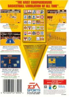 NBA Pro Basketball '94 (Japan) box cover back